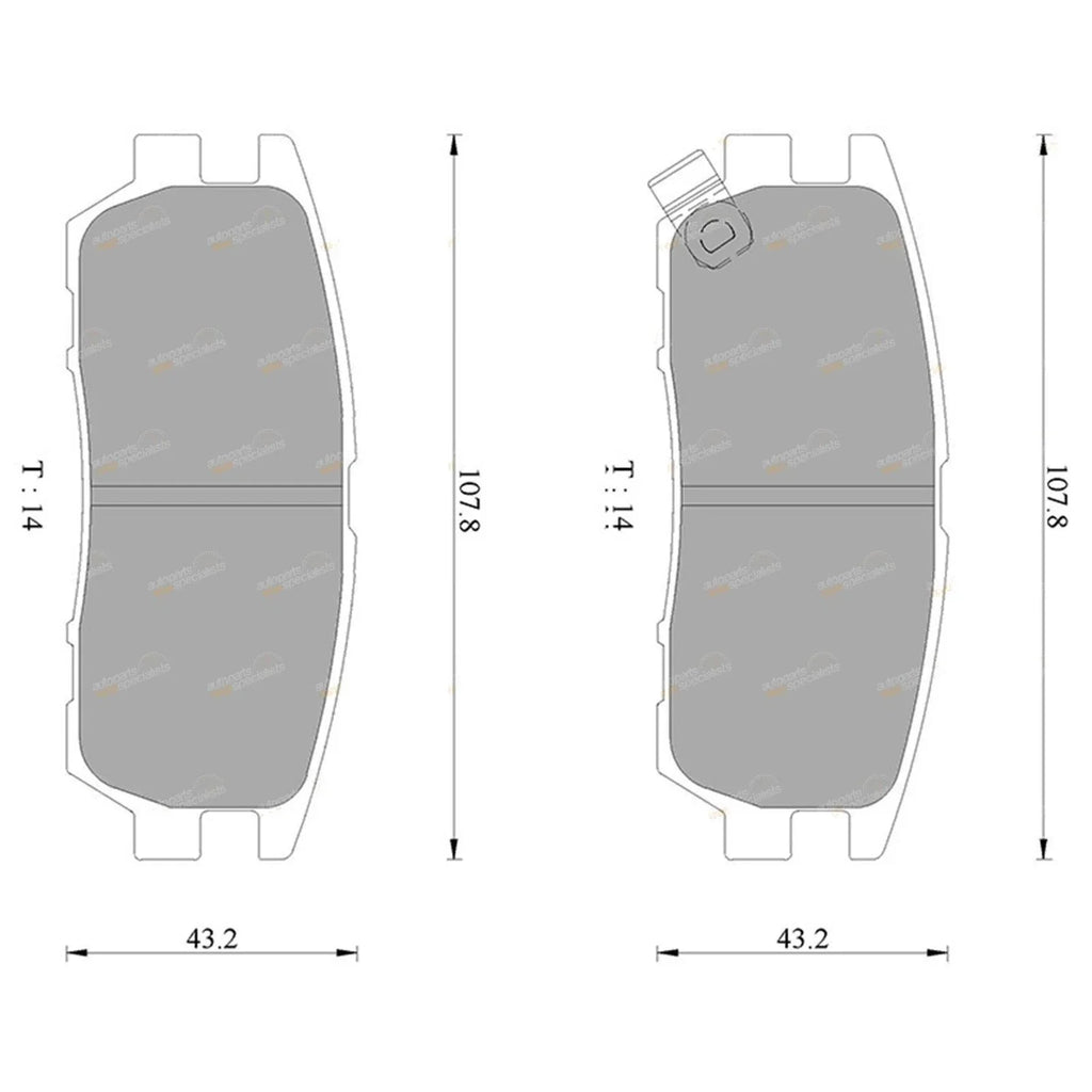 Brembo Rear Disc Brake Pads 2.5L 2.8L for Mitsubishi Delica P25 (1994-1996)