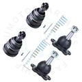 Set of 4 Front Lower Upper Ball Joints for Chevrolet GMC C1500 C2500 (1999–2007)