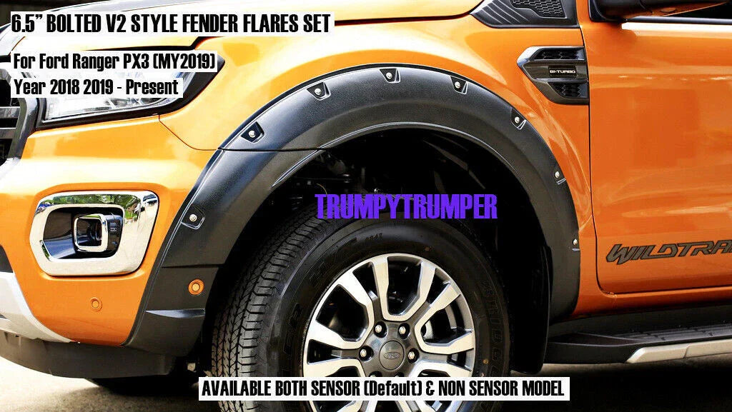 6.5" Bolted Fender Flares for Ford Ranger Ute Wildtrak XLT (2018-2021)