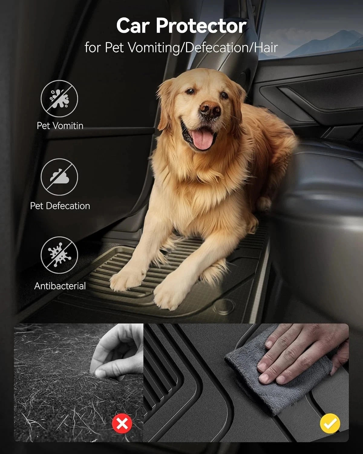 All Weather Floor Mats for Toyota Tacoma Double Cab (2024–2025)
