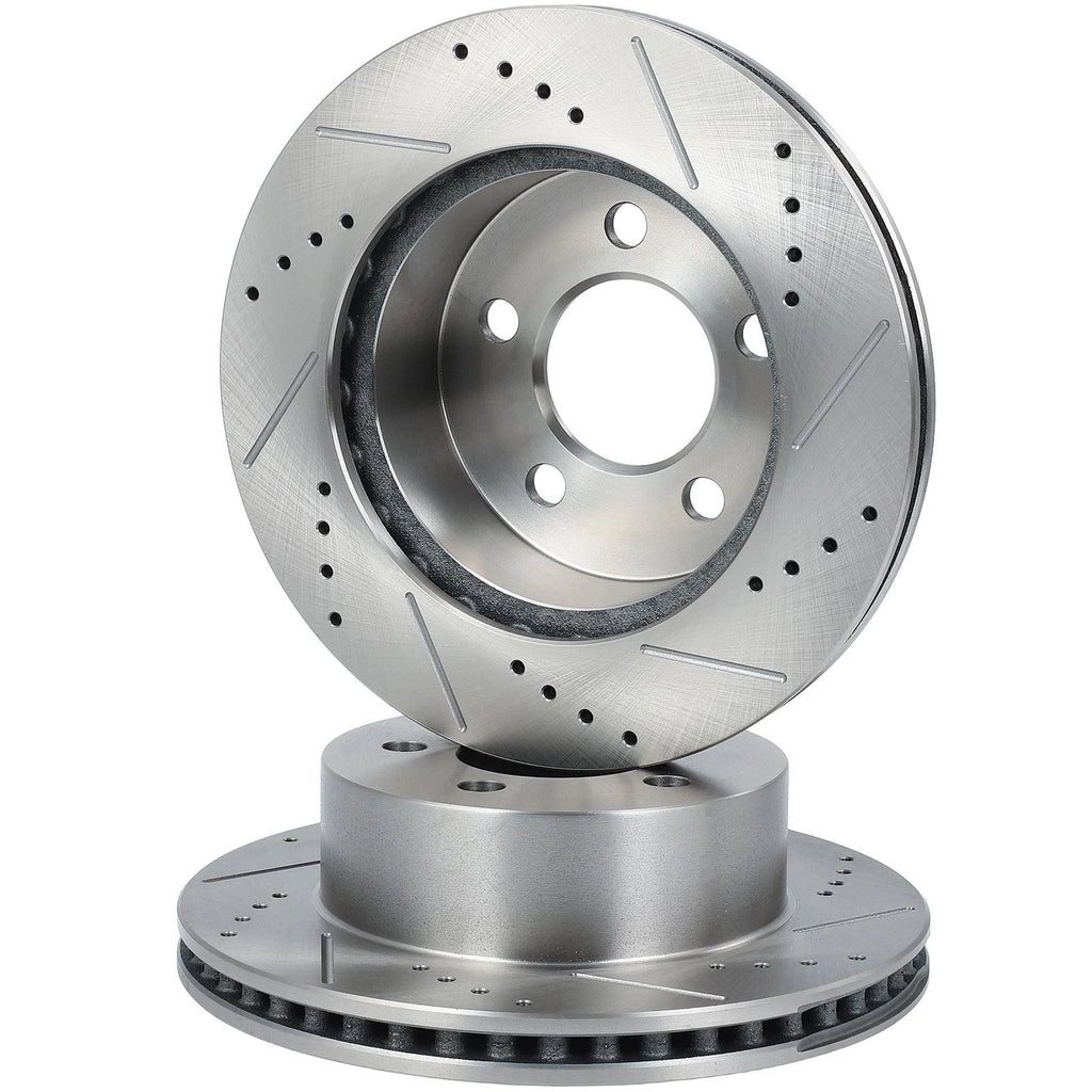 Front Drilled Slotted Brake Rotors for Jeep Wrangler (2000–2006)