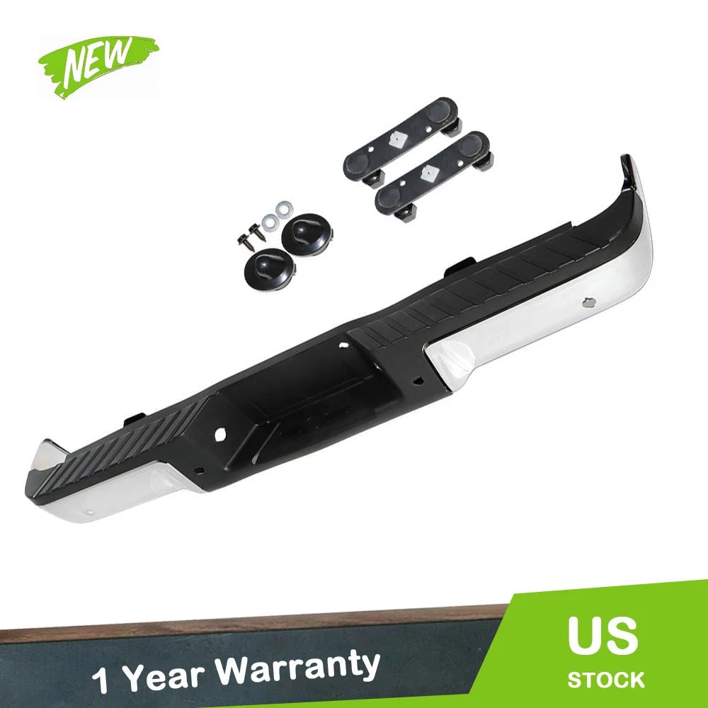 Chrome Rear Bumper Assembly w/ Sensor Hole for Ford F150 (2009–2014)
