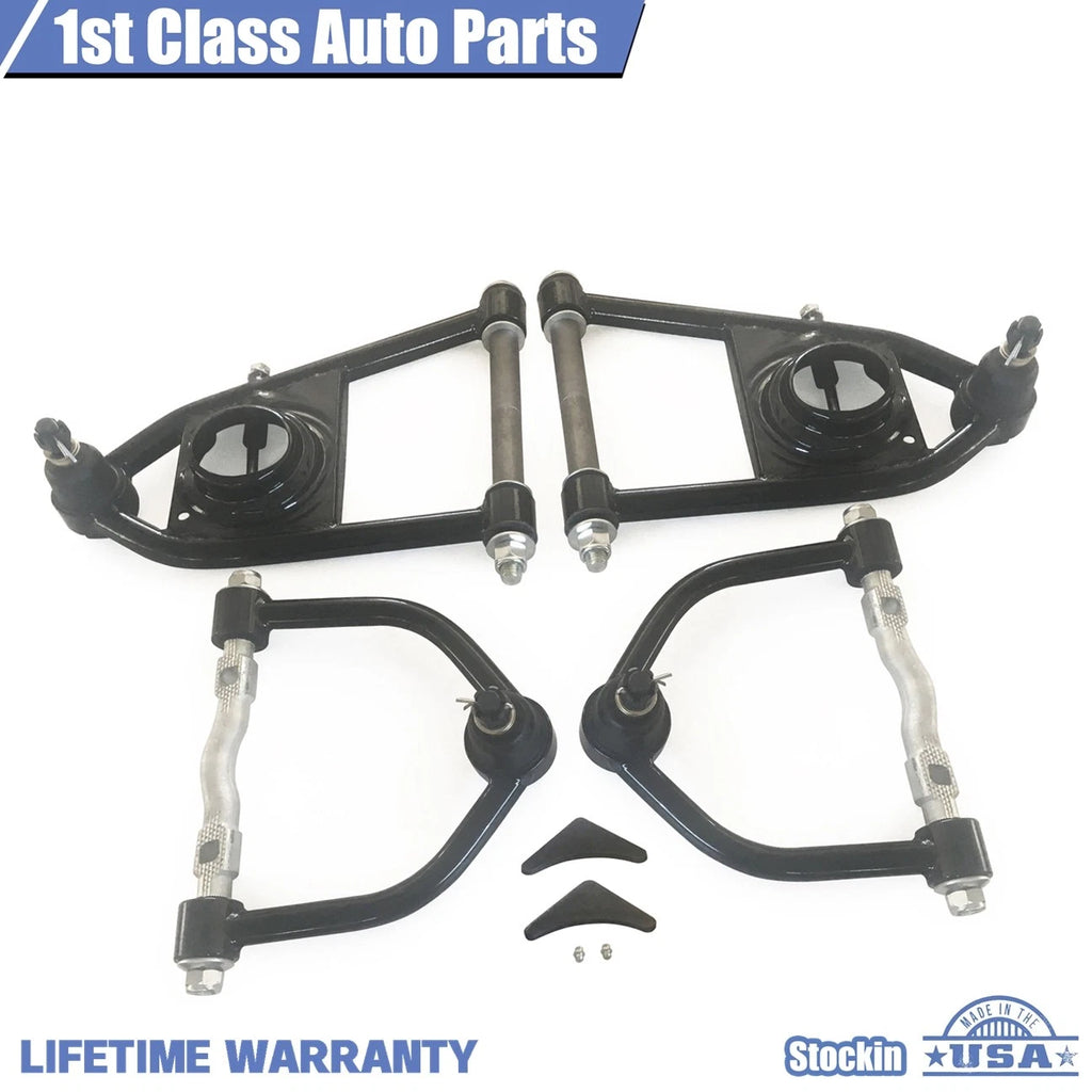 2X Front Suspension Lower Upper Tubular Control Arms for Ford Mustang II (1974–1978)