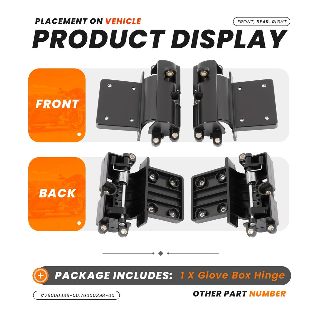 Inner Fairing Glove Box Hinges for Harley Davidson Road Glide FLHT (2014–2024)