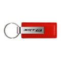 Red Leather Keychain KC1542.SRT8 - Officially Licensed for SRT8