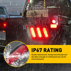 Set of 4 LED Oval Red White Trailer Truck Reverse Back-Up Tail Lights