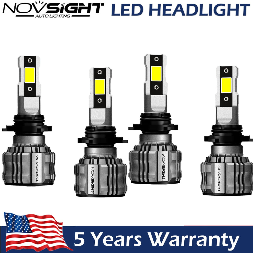 9005 + H11 LED Headlight Bulbs Kit for High Low Beam (6500K, 330000LM)