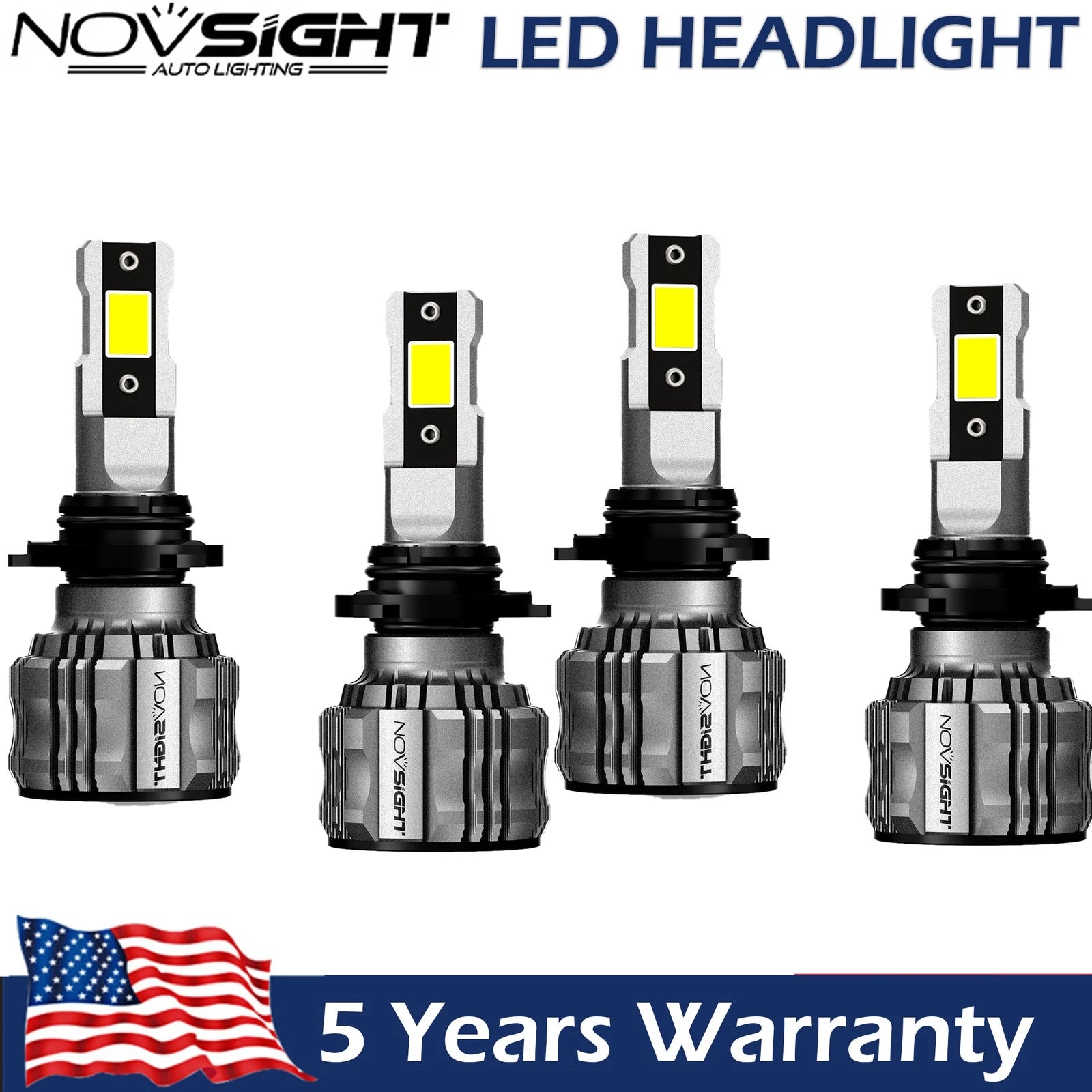 9005 + H11 LED Headlight Bulbs Kit for High Low Beam (6500K, 330000LM)