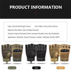 Fingerless Gloves for Camping, Hiking, Motorcycle, Paintball