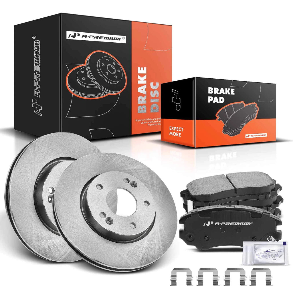 Front Disc Brake Rotors & Ceramic Pads for Kia Soul (2010–2022)
