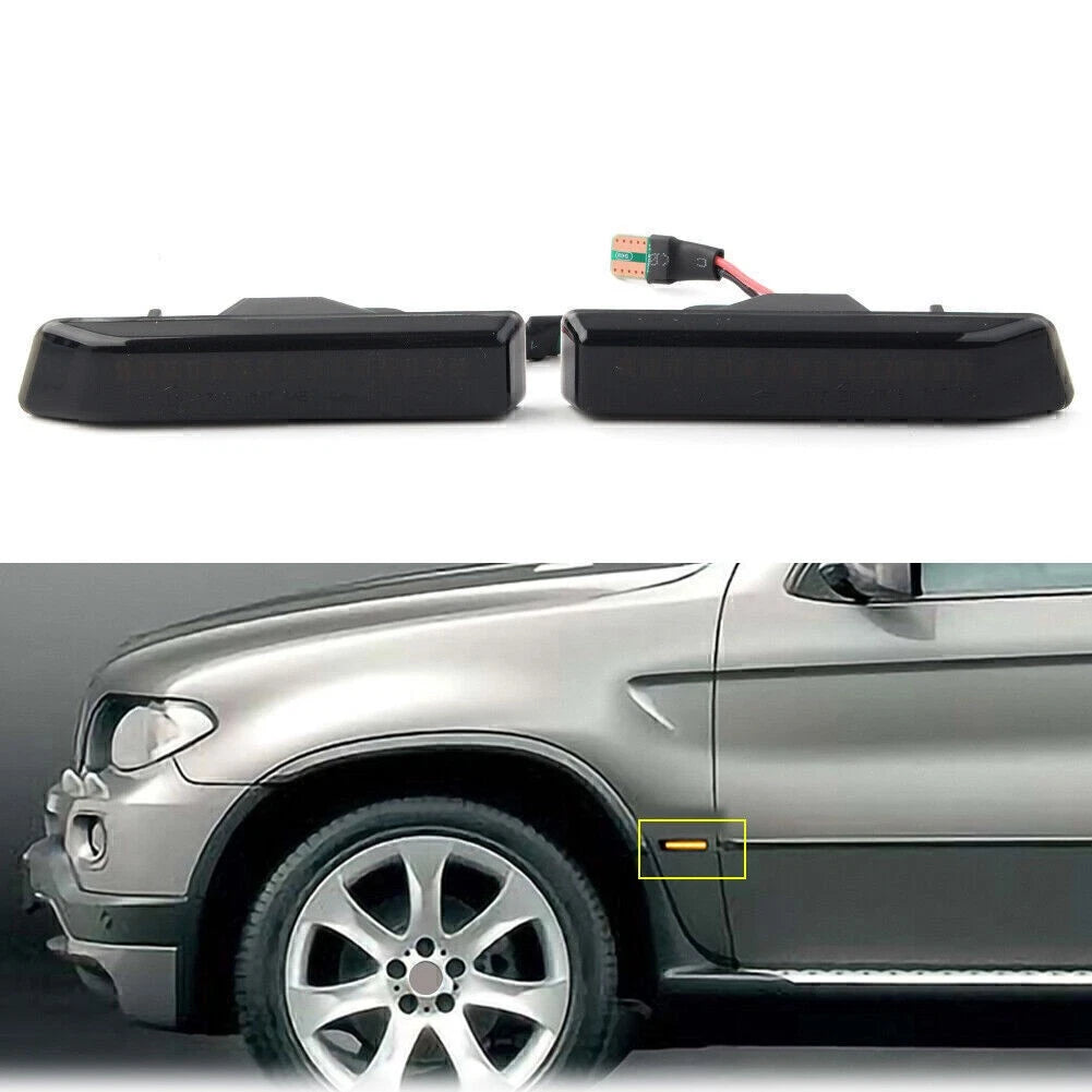 Dynamic LED Side Marker Turn Signal Light for BMW X5 E53 (2000–2006) & 3 Series E36 (1997–1999)