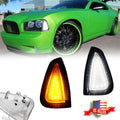 Smoke Switchback LED Corner Parking Marker Signal Lights for Dodge Charger (2006–2010)