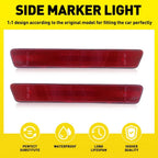 2Pcs Rear Side Marker Light Covers for Ford Mustang (1999–2004) Red EXV