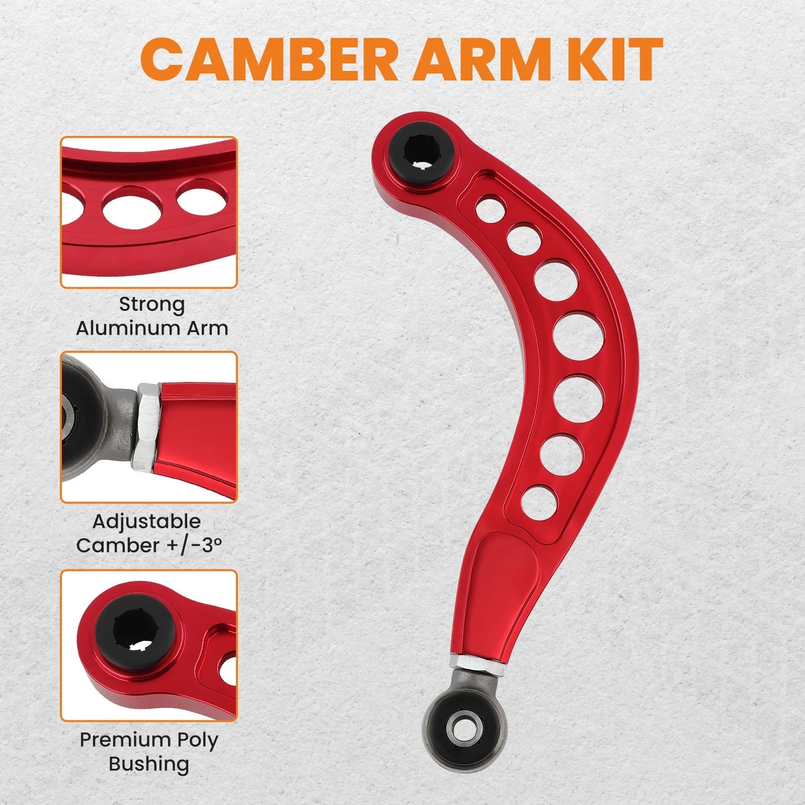 Adjustable Rear Camber Arm Kit for Honda Civic Sedan (2006–2015)