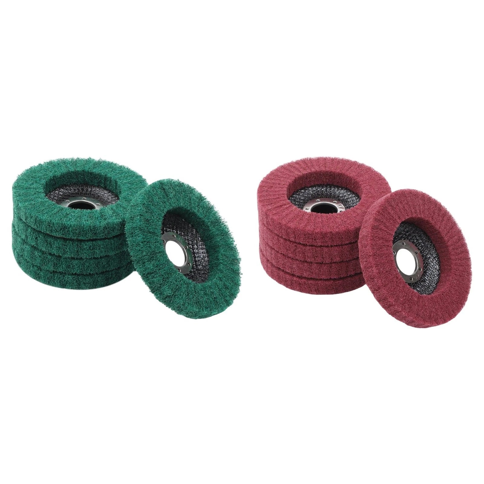 Set of 10 Flap Discs for Angle Grinder 180 & 320 Grit 4.5 Inch