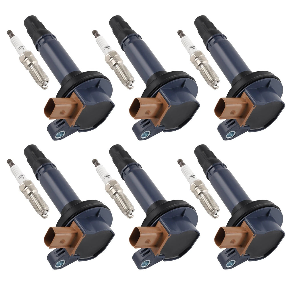 6X Ignition Coil & Spark Plug Pack for Ford Lincoln MKS MKT Navigator V6 3.5L