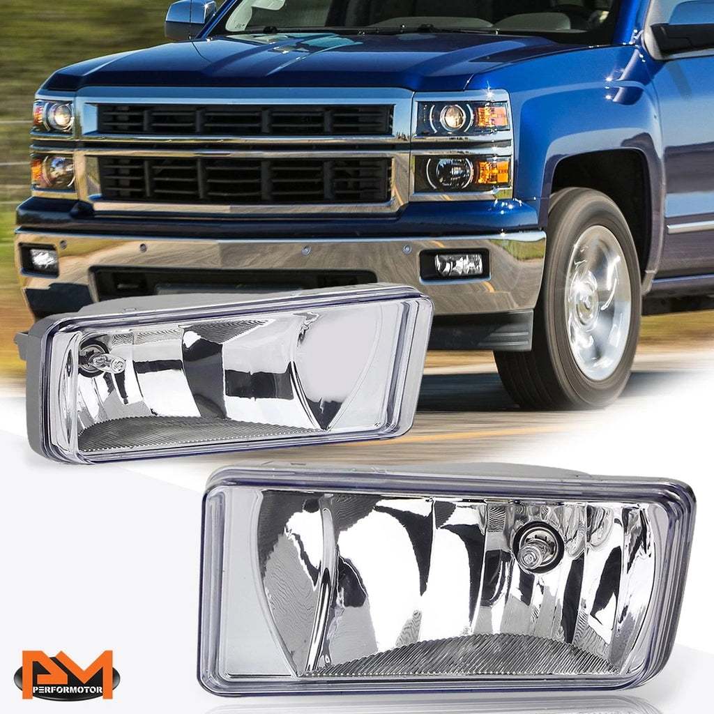 Clear Lens Bumper Fog Light Pair for Chevy Silverado/Tahoe/Suburban (2007–2015)