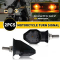 Mini LED Turn Signal Indicator for Kawasaki Honda (Smoked Amber)