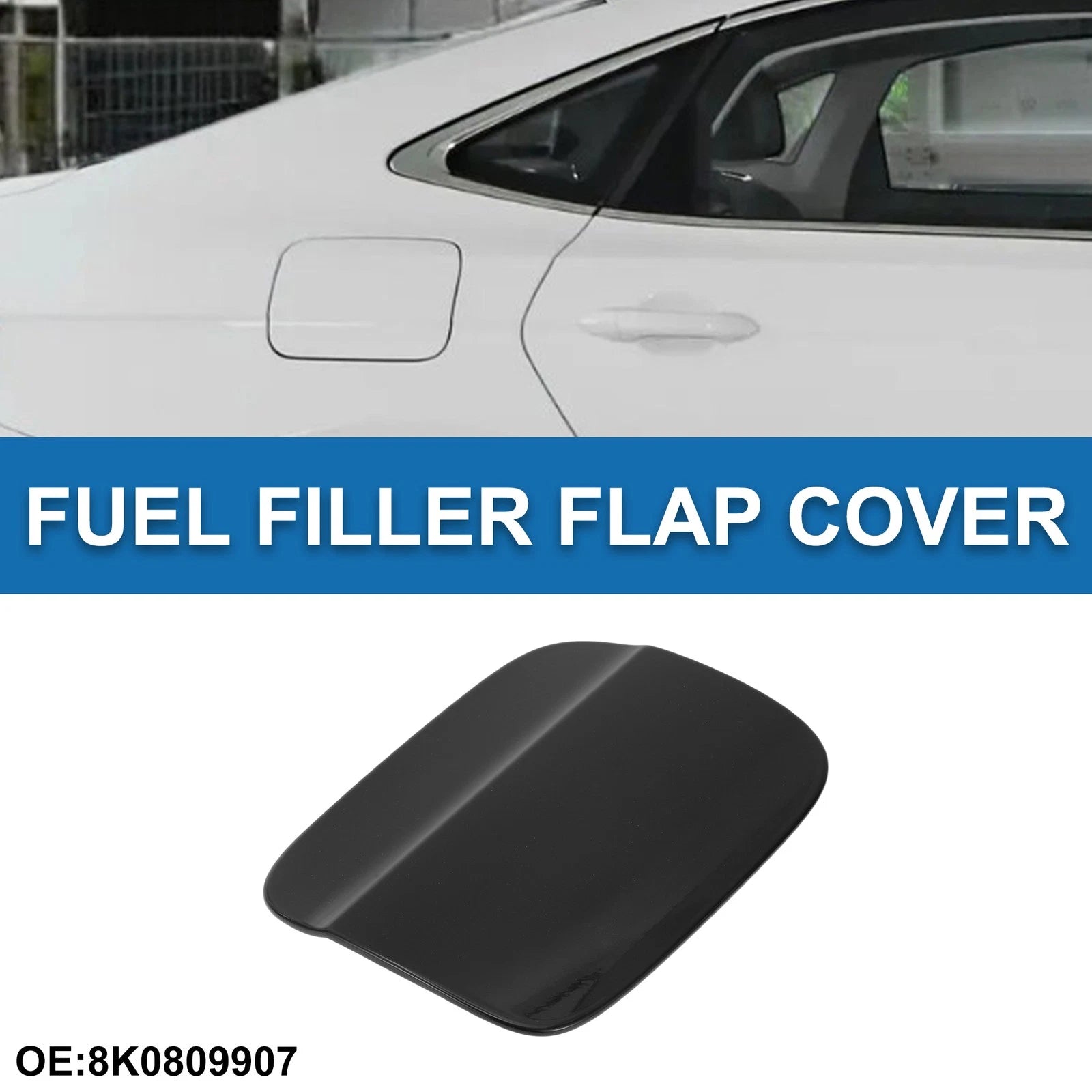 Fuel Tank Door Cap for Audi A4 8K2 B8 (2009–2016) Fuel Filler Flap Cover Black