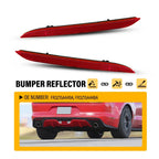 Pair Red Rear Bumper Reflectors for Ford Mustang (2015–2017) EXV