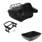 2X King Trunk Black 2 Up Rack for Harley Touring Electra Glide FLHT (1997–2008)