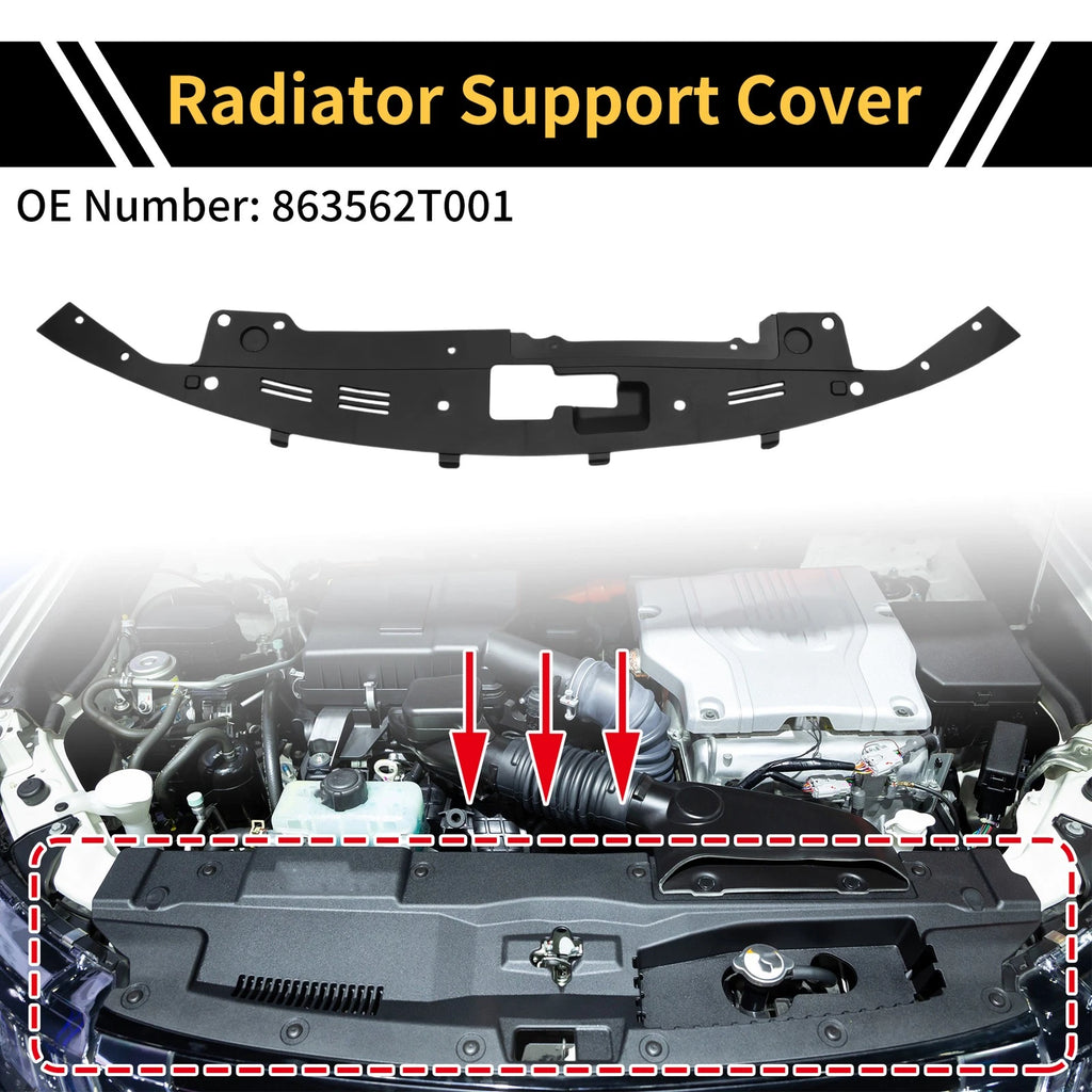 Radiator Support Cover for Kia Optima (2011–2015) No. 863562T001 ABS Black