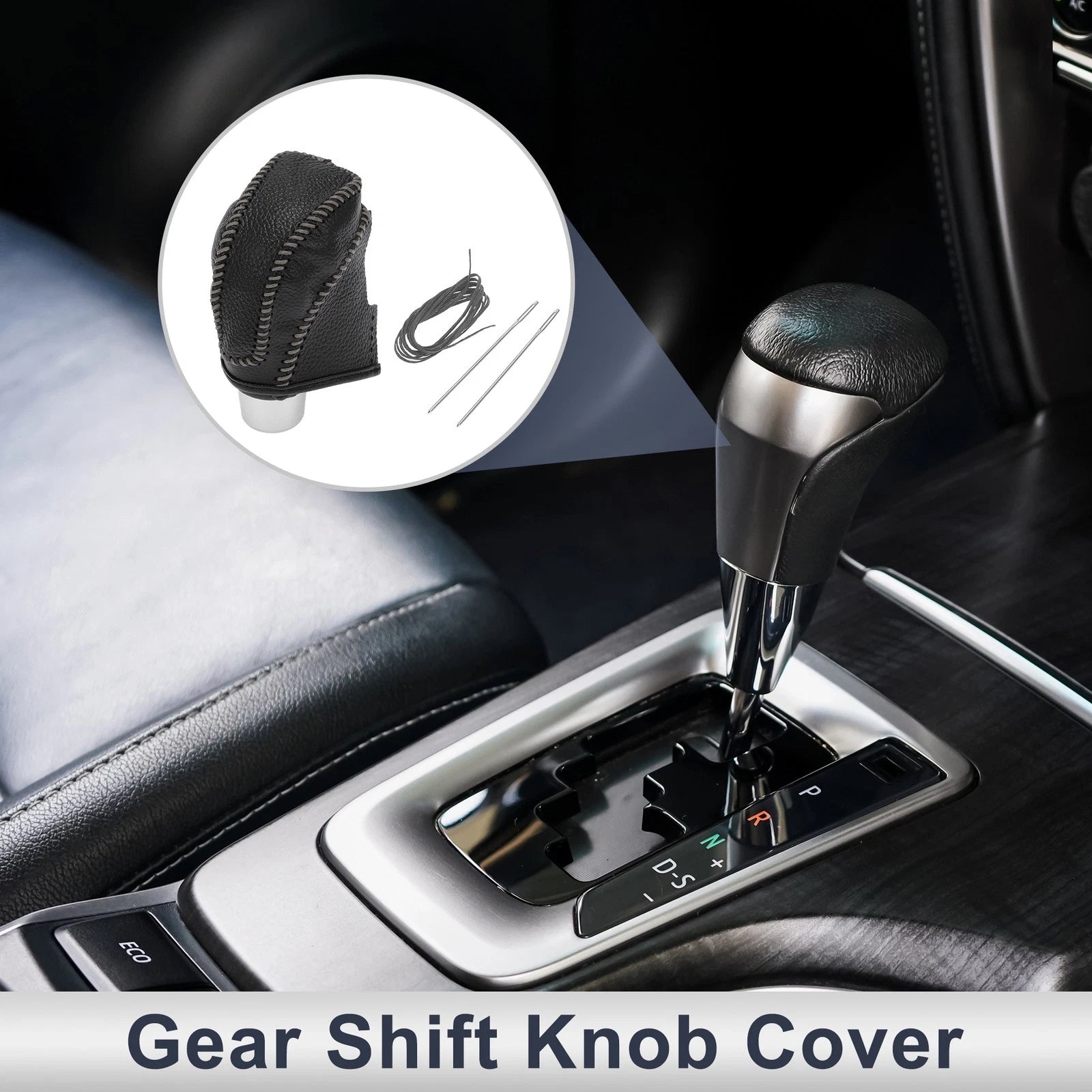 Gear Shift Knob Cover for Subaru Impreza (2017–2023) Pebbled Black Grey