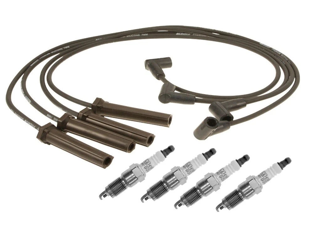 Ignition Wire Set & 4 ACDelco Platinum Spark Plugs for Chevy 2.2 VIN 4 (2000–2005)
