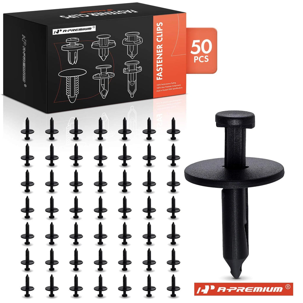 50x 7mm Nylon Push-Type Rivet Clips for Ford Mustang 