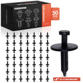 50x 7mm Nylon Push-Type Rivet Clips for Ford Mustang 