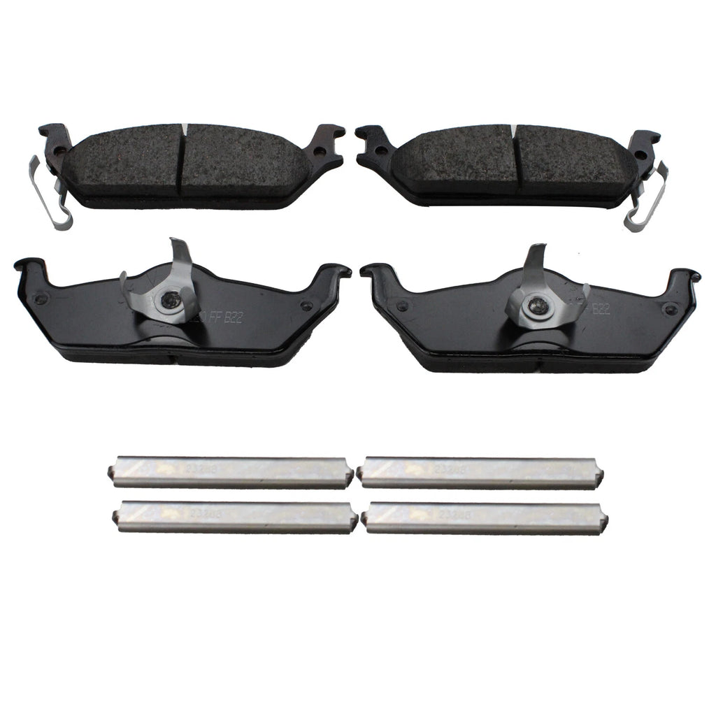Set of 4 Akebono ProACT Rear Ceramic Disc Brake Pads for Ford F-150, Lincoln Mark LT (2004–2008)