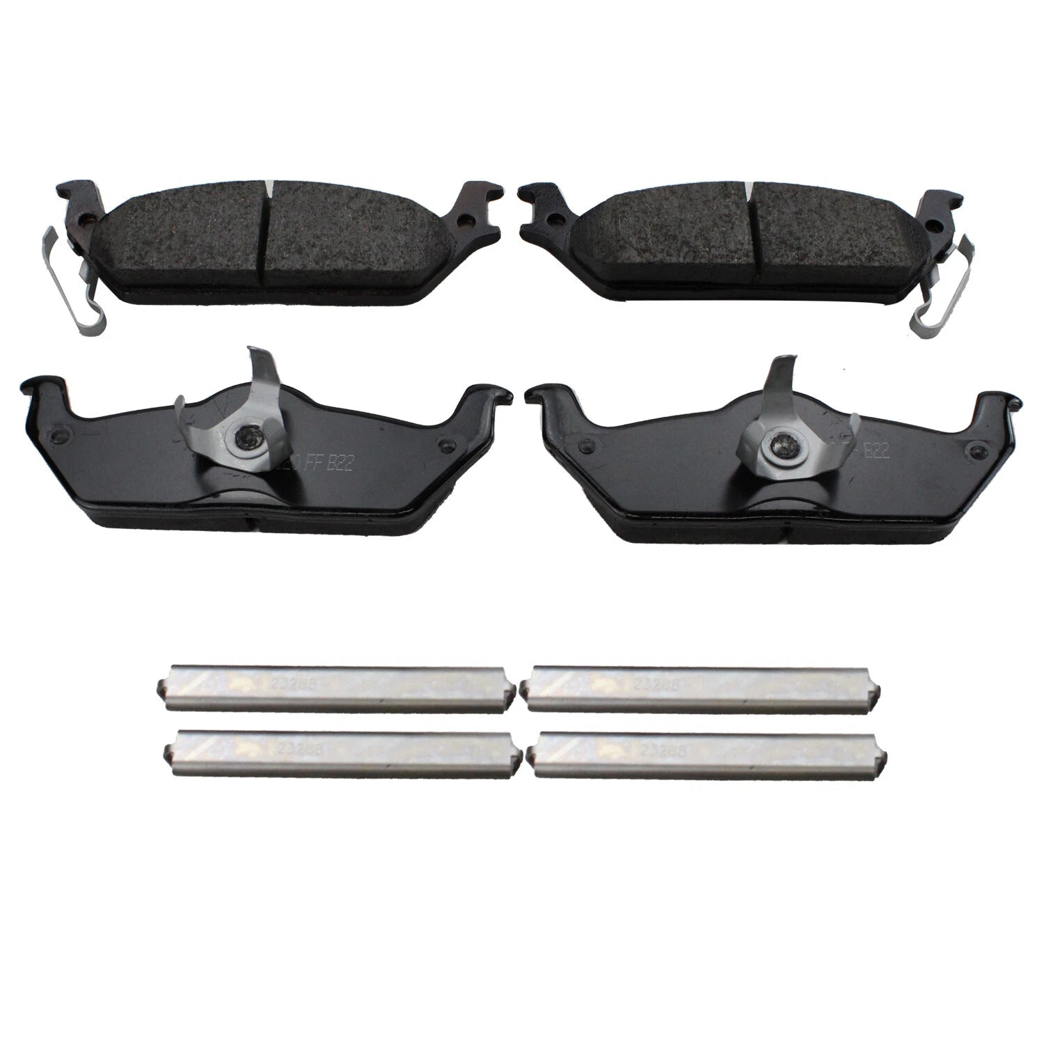 Set of 4 Akebono ProACT Rear Ceramic Disc Brake Pads for Ford F-150, Lincoln Mark LT (2004–2008)