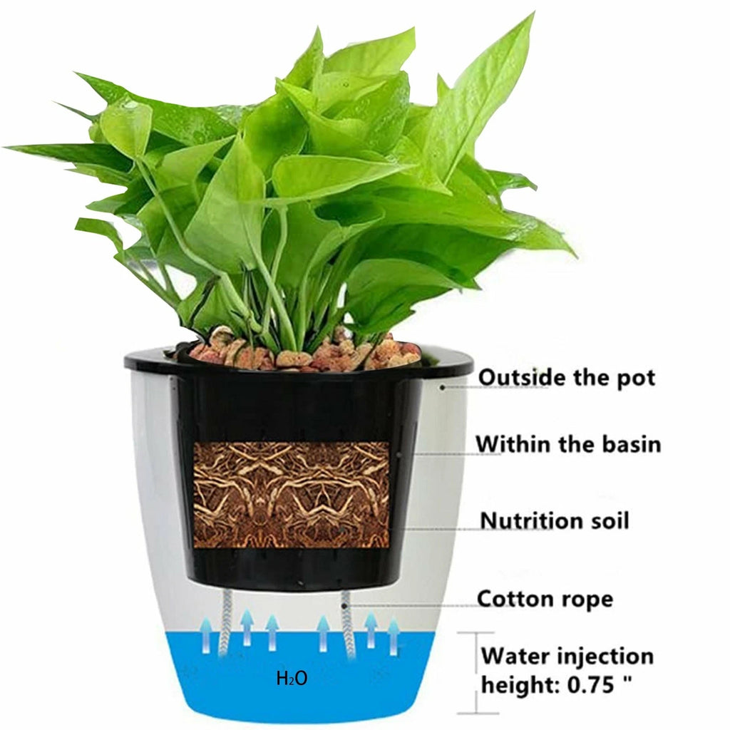 Set of 7 Self-Watering Wall Hanging Flower Pots