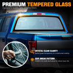 Rear Back Stationary Window Tempered Glass for Chevy Silverado GMC Sierra (2014–2019)