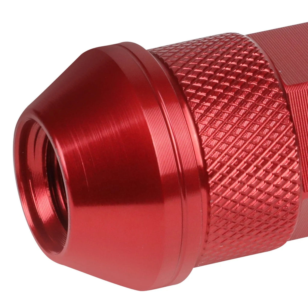 20 Pcs J2 7075 Forged Aluminum M12 x 1.5 Open-End Lug Nut Set w/Key Red for