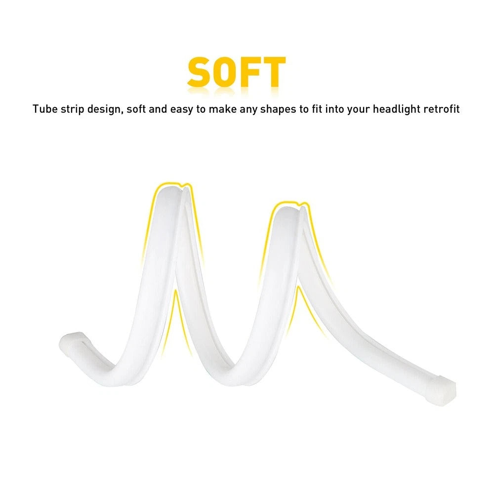 2X Flexible Tube LED Strip Daytime Running Lights for Make Model
