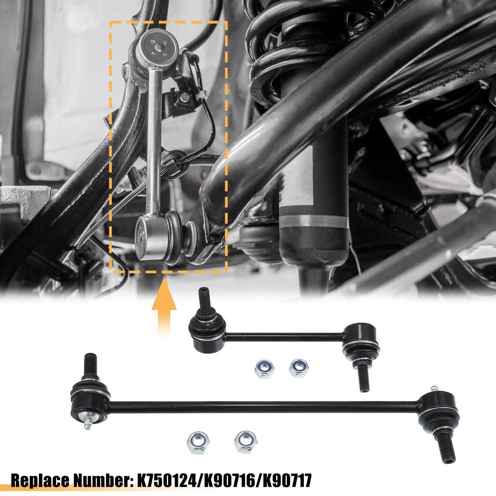Set of 4 Sway Bar Links No.K750124/K90716/K90717 for Acura MDX (2006–2013)