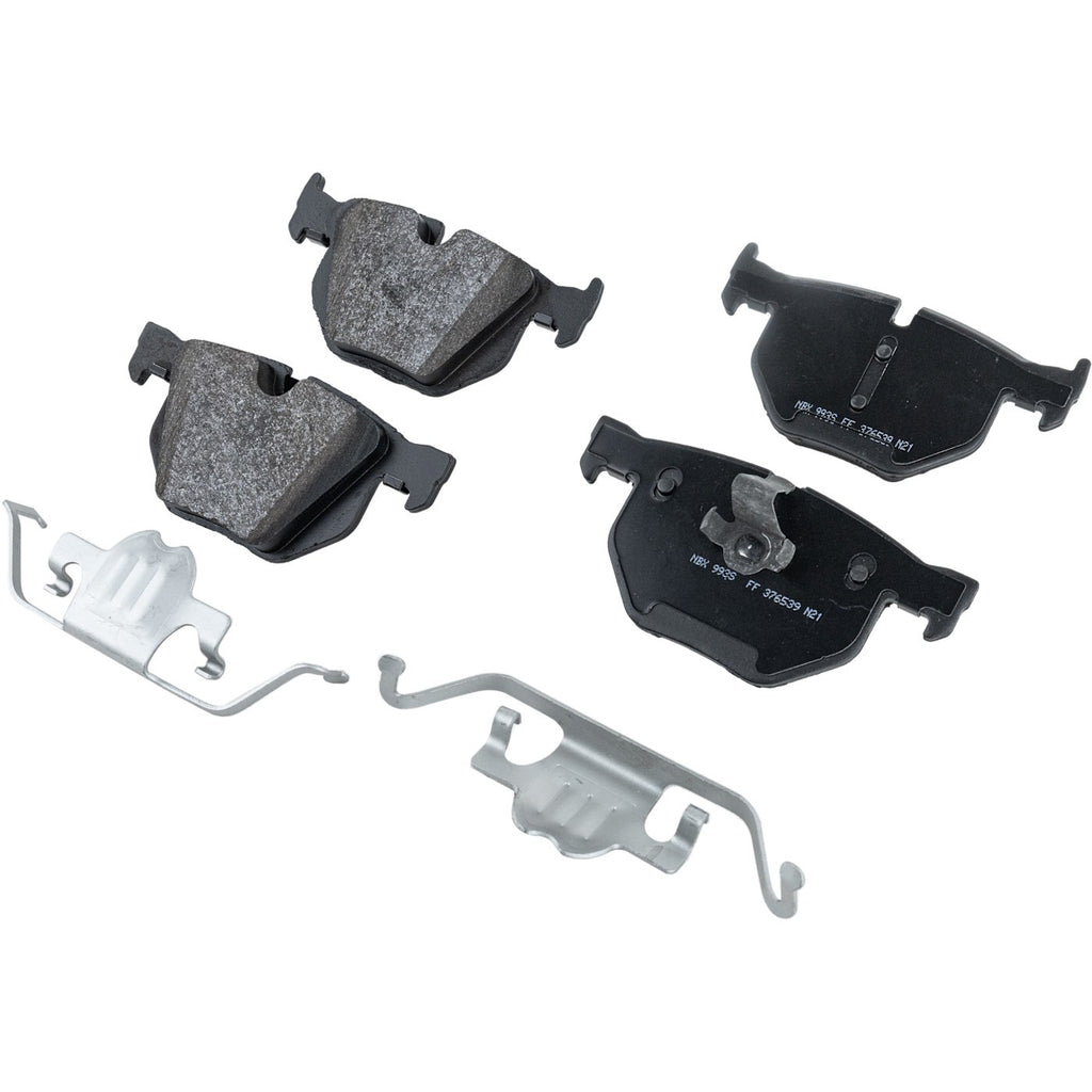 Set of 4 Rear NAO Brake Pads for BMW X5, X6 (2007–2019)
