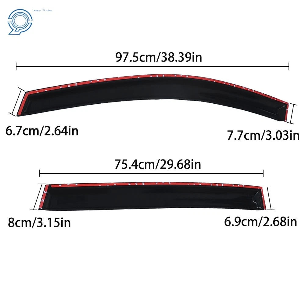 Set of 4 Window Visors for Ford Escape (2013–2019) Rain Guard Rain Shield