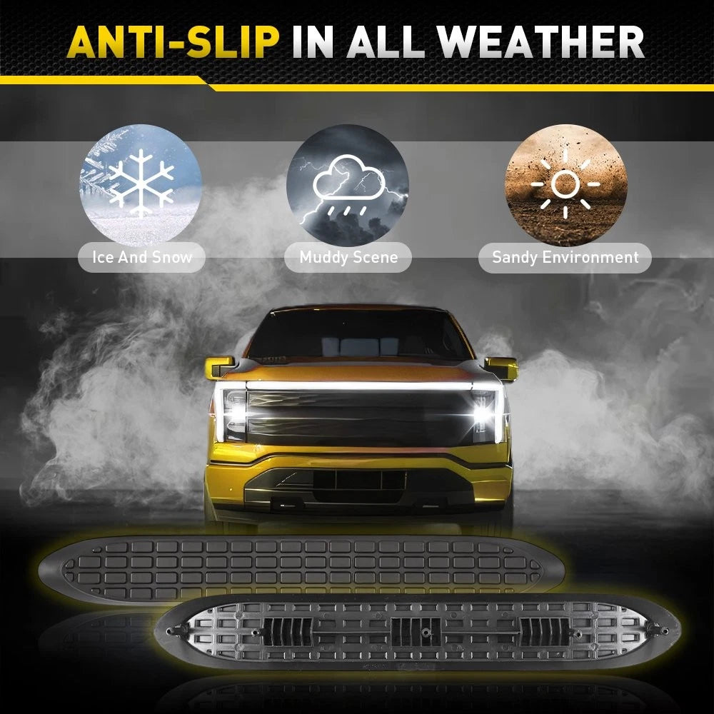 Set of 4 Black Step Pads for Truck with 3" Round Nerf Bars