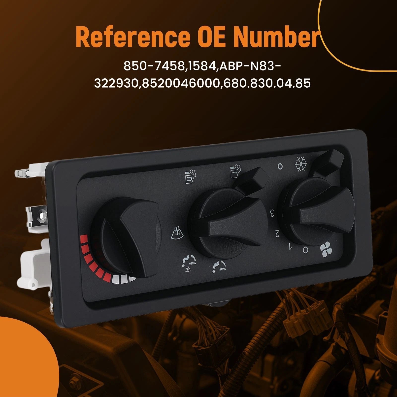 A/C Heater Control Panel for Freightliner FL60 FL70 (YYYY–YYYY)