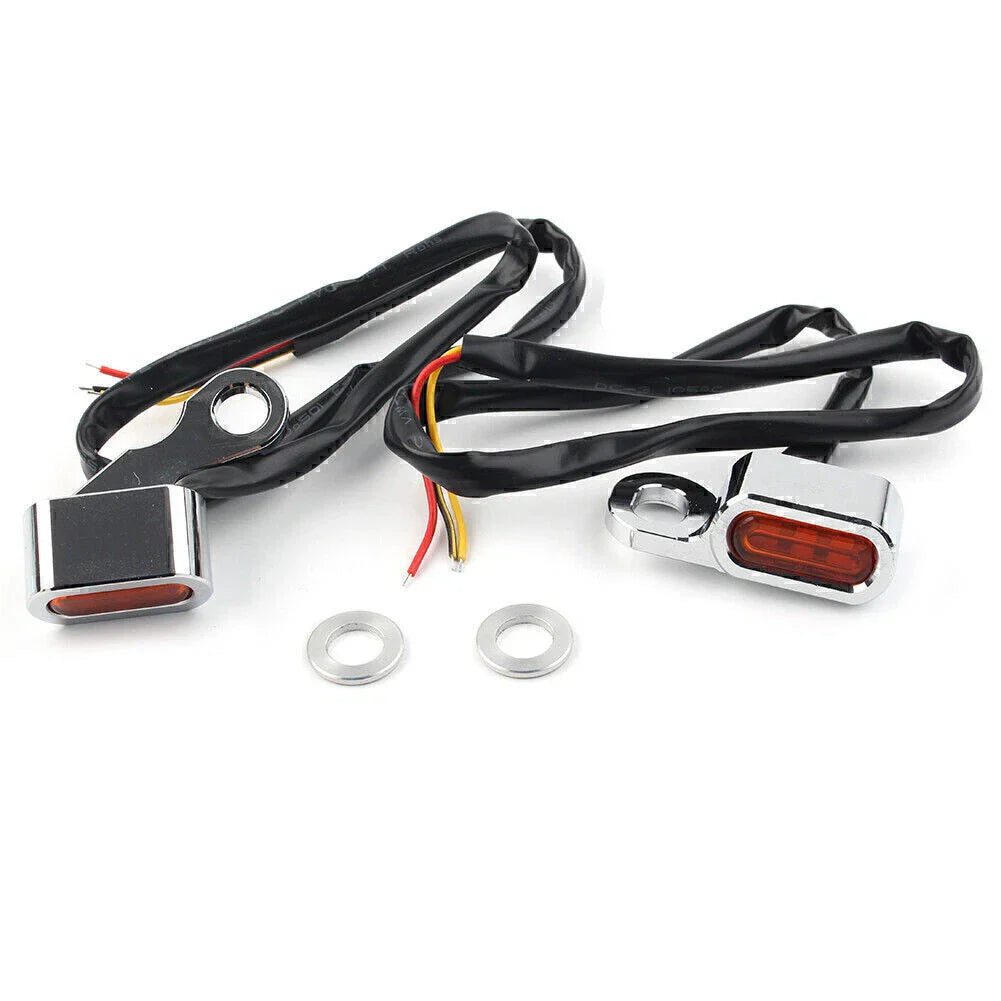Chrome Front Turn Signal Lights for Harley Dyna (1996-2017)