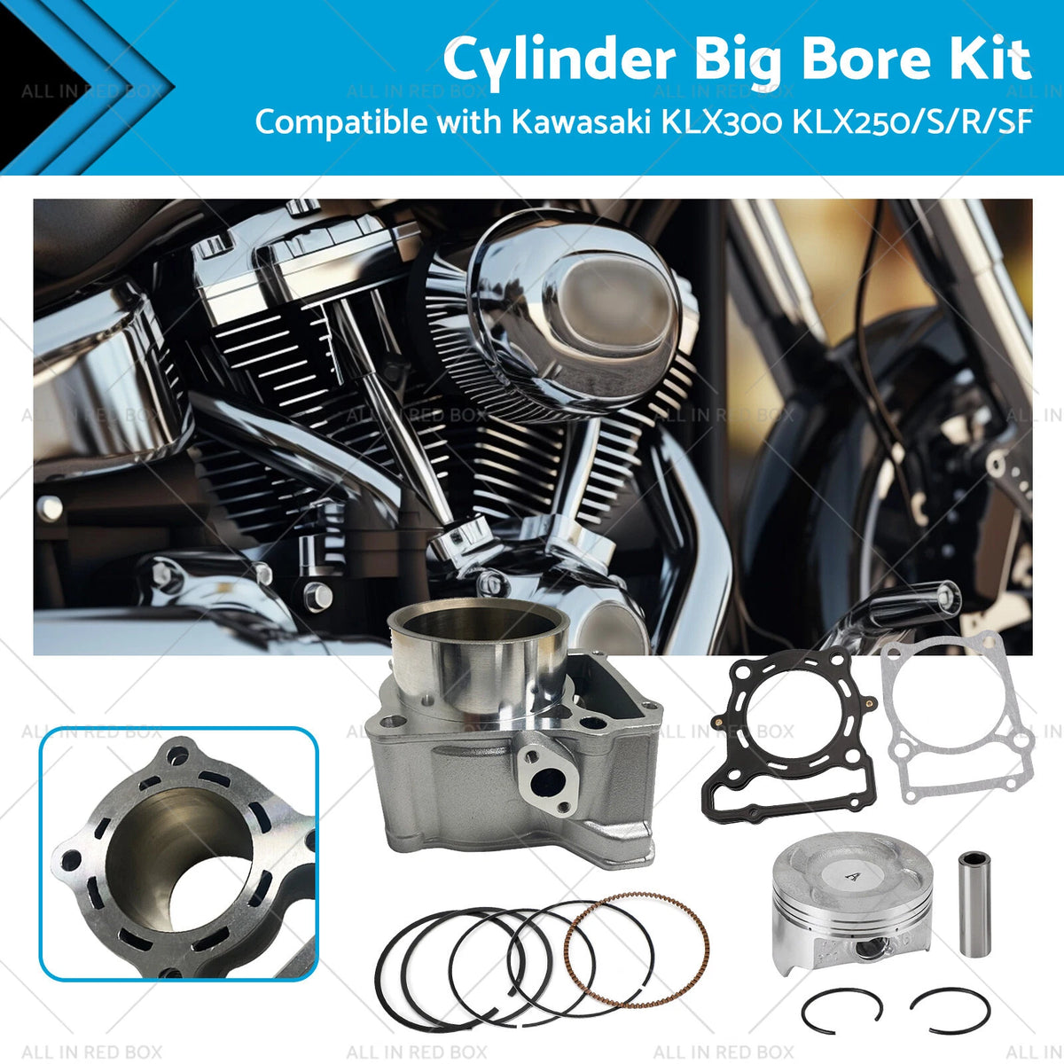 78mm Big Bore Cylinder Kit for Kawasaki KLX300 KLX250/S/R/SF (1993–2014)