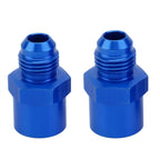 6AN Adapter Fitting Set for GM TBI Style Fuel Sending Unit (Metric O-Ring) Blue