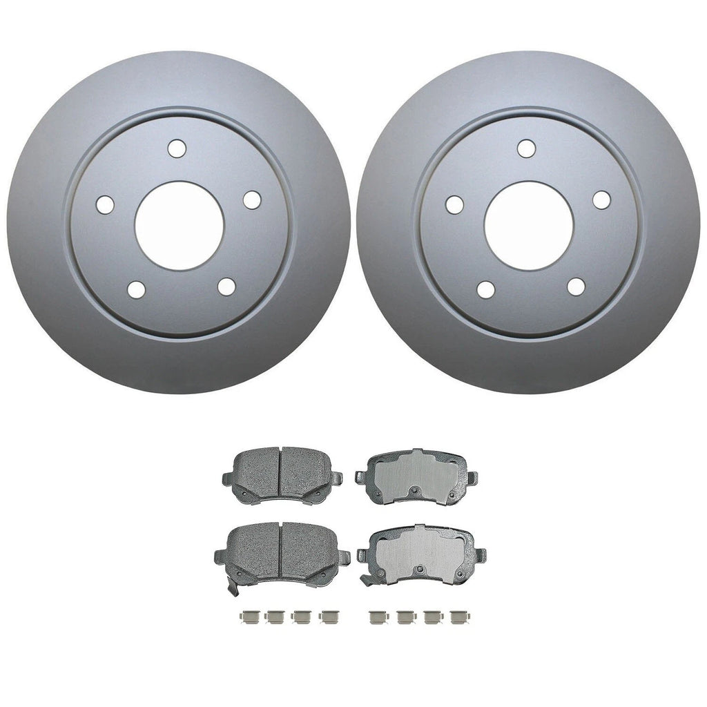 Rear Brake Kit 305mm Disc Rotors & Akebono Ceramic Pads for Chrysler Dodge VW