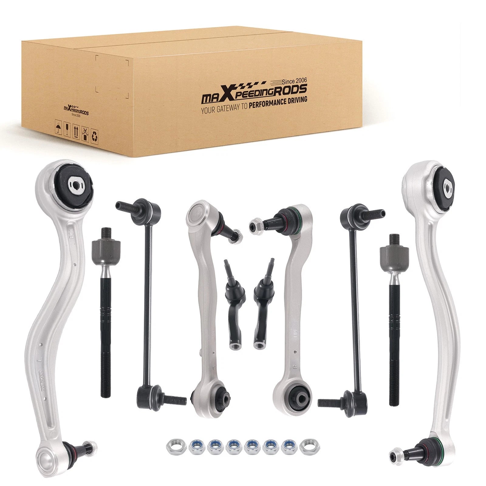 Front Suspension Lower Control Arms Outer Tie Rod Kit for Cadillac ATS (2013–2019)