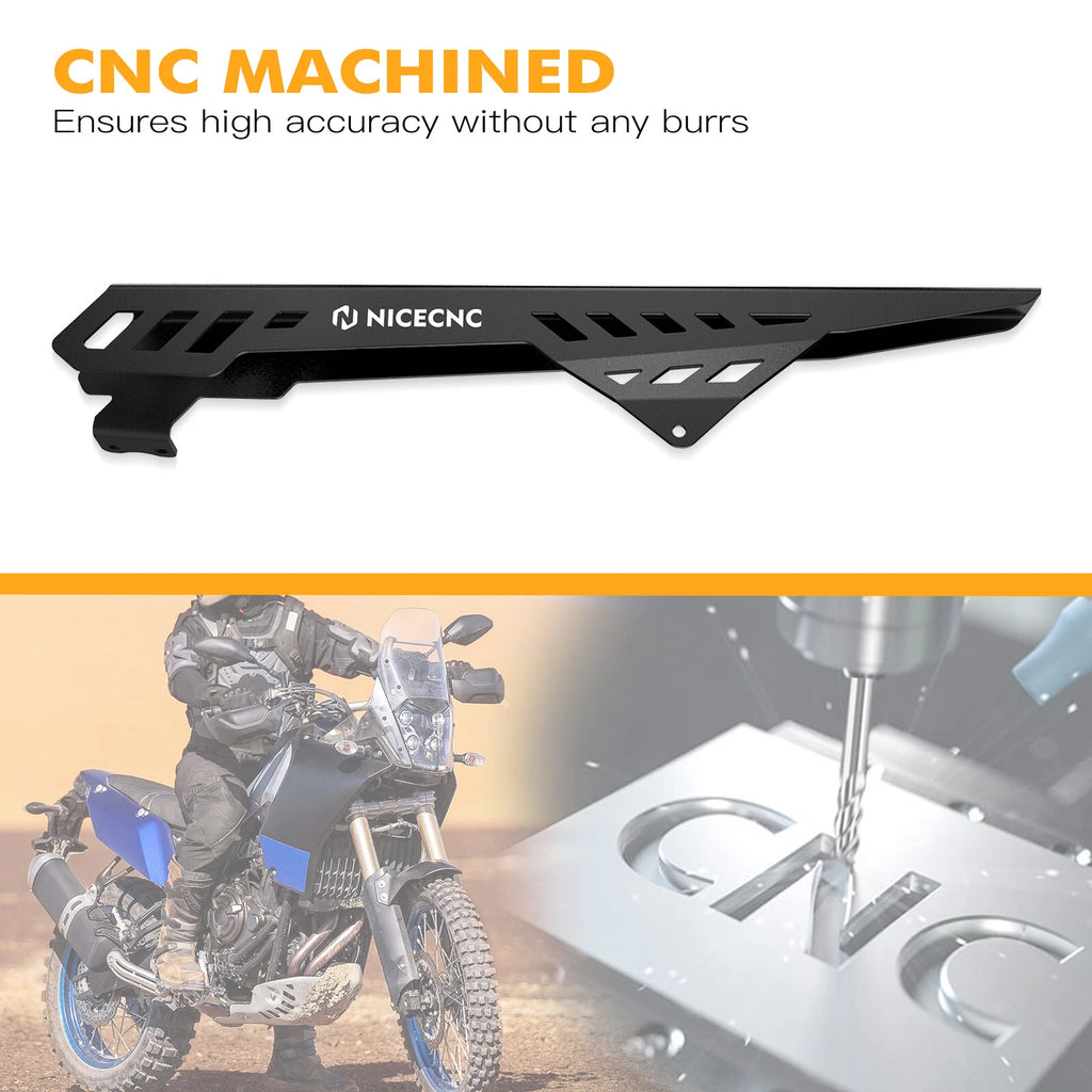 CNC Rear Aluminum Chain Guard Cover for Yamaha Tenere 700 (2019–2024)