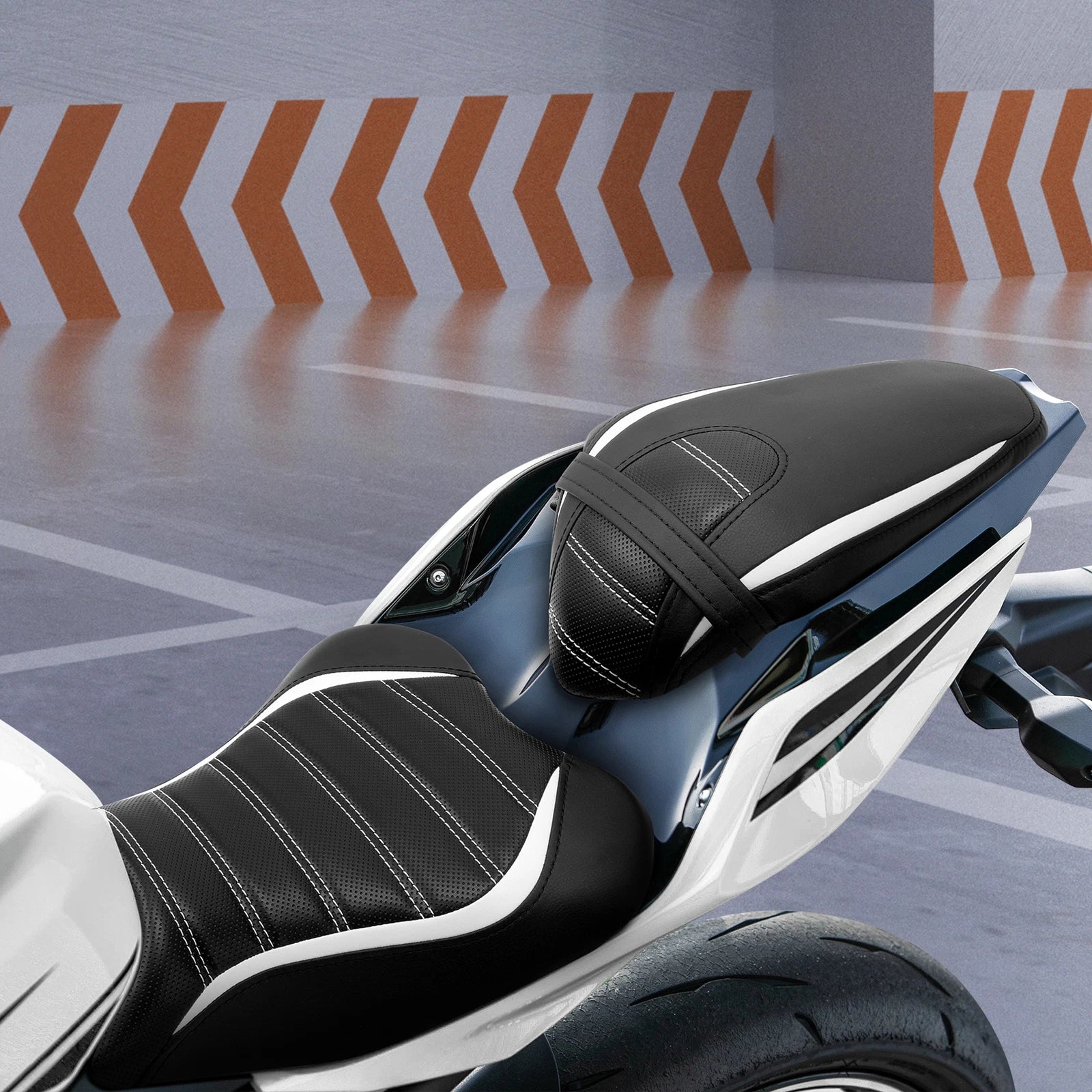 Rider Driver Passenger Seat for Kawasaki Ninja 400 Z400 (2018–2023) Black
