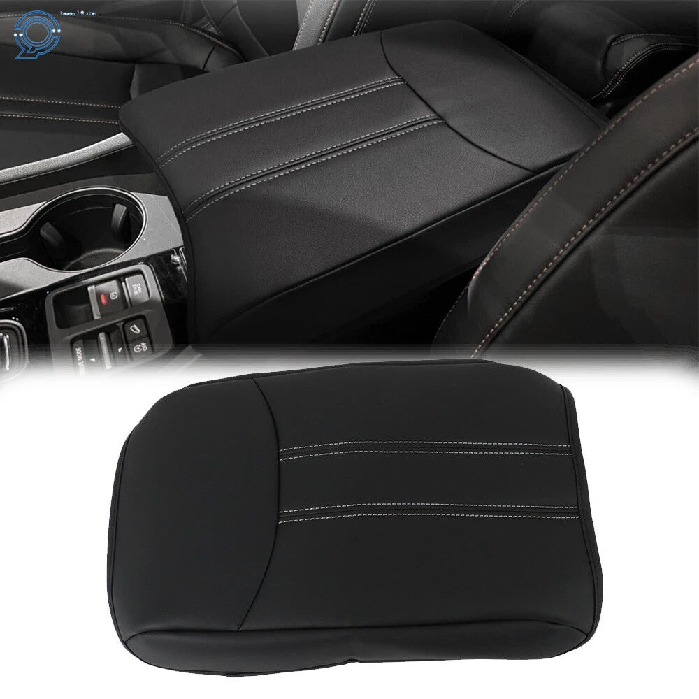 Center Console Pad Armrest Cover for Honda Pilot (2023–2024) Leather Black