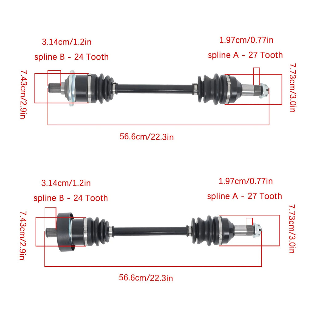 Set of 2 CV Axles for Arctic Cat 400 (2006–2014)